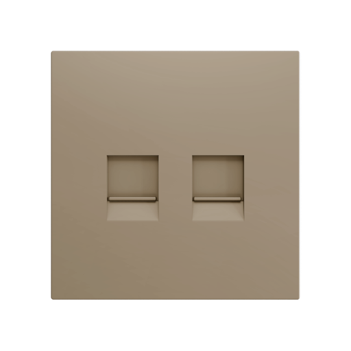 [ZEZS70C245C] Zennio ZS70 - Cache pour connecteur RJ45 double (Champagne)