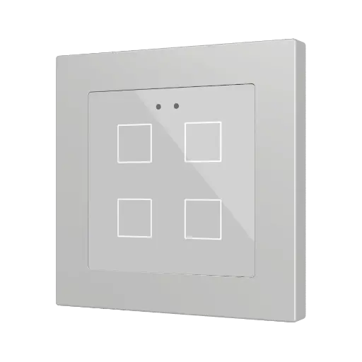 [ZEZVIFR55X4S] Zennio Flat RGB 55 X4 (Zilver)