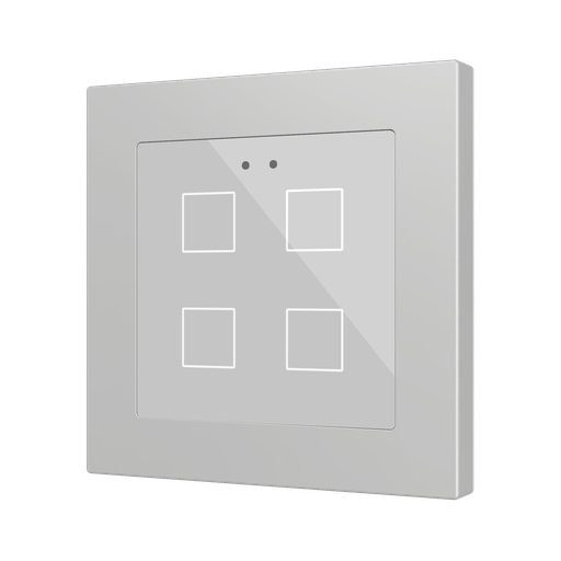 [ZEZVIFR55X4S] Zennio Flat RGB 55 X4 (Zilver)