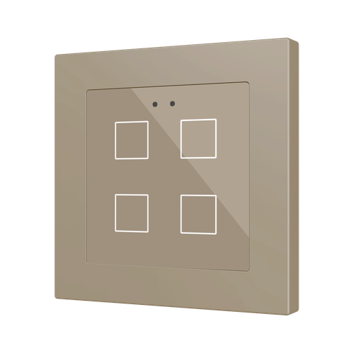 [ZEZVIFR55X4C] Zennio Flat RGB 55 X4 (Champagne)