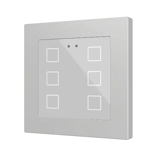 [ZEZVIFR55X6S] Zennio Flat RGB 55 X6 (Zilver)