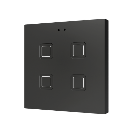[ZEZVITR4A] Zennio Tecla RGB 4 (Antraciet)
