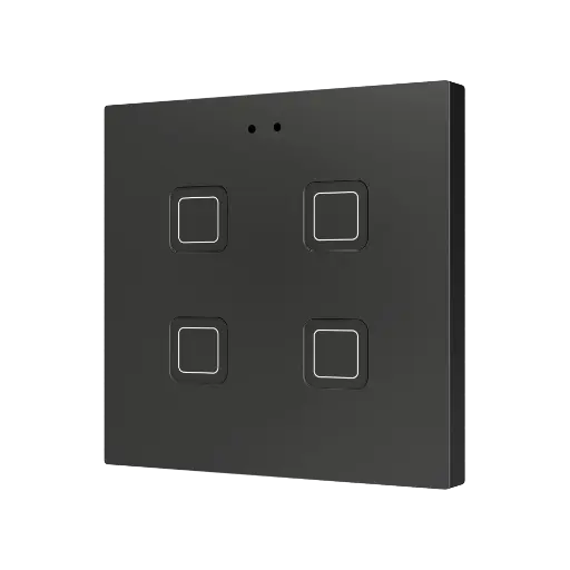 [ZEZVITR4A] Zennio Tecla RGB 4 (Antraciet)