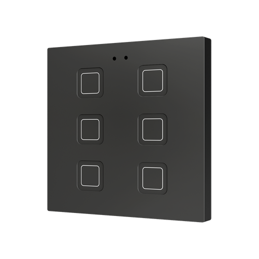 [ZEZVITR6A] Zennio Tecla RGB 6 (Anthracite)