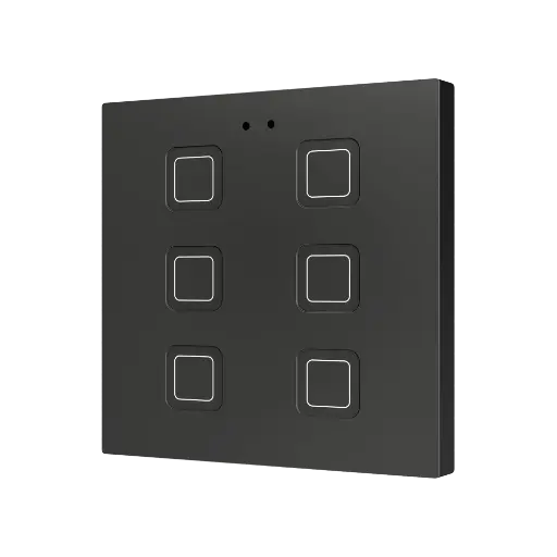 [ZEZVITR6A] Zennio Tecla RGB 6 (Anthracite)