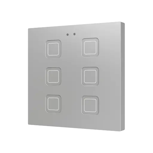 [ZEZVITR6S] Zennio Tecla RGB 6 (Zilver)