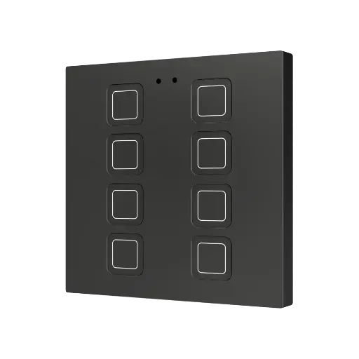 [ZEZVITR8A] Zennio Tecla RGB 8 (Antraciet)