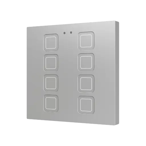 [ZEZVITR8S] Zennio Tecla RGB 8 (Zilver)