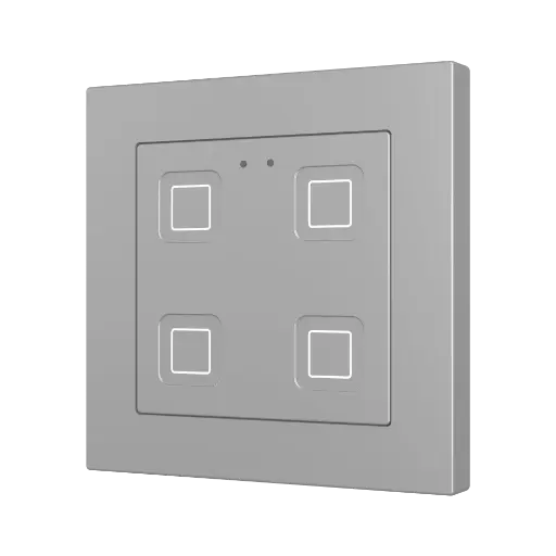 [ZEZVITR55X4S] Zennio Tecla RGB 55 X4 (Zilver)