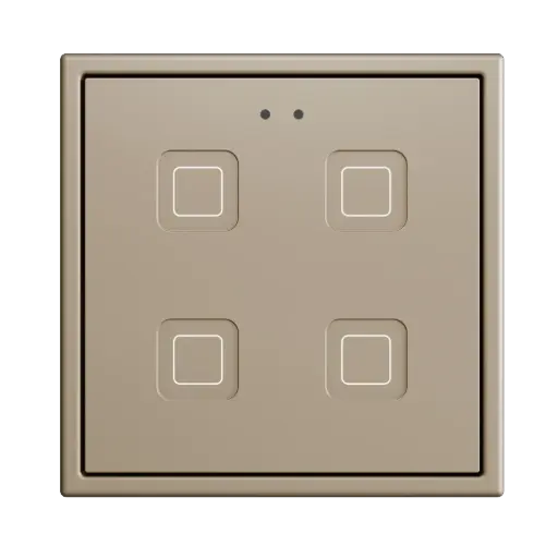 [ZEZVITR70X4C] Zennio Tecla RGB 70 X4 (Champagne)