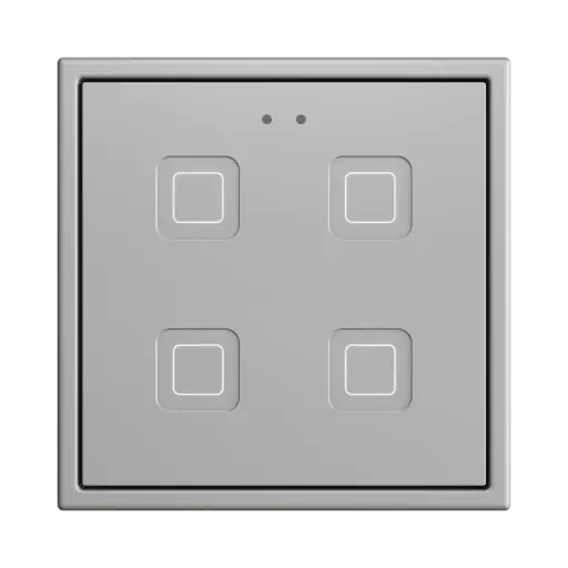 [ZEZVITR70X4S] Zennio Tecla RGB 70 X4 (Zilver)