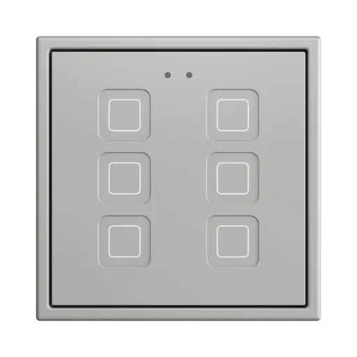 [ZEZVITR70X6S] Zennio Tecla RGB 70 X6 (Zilver)