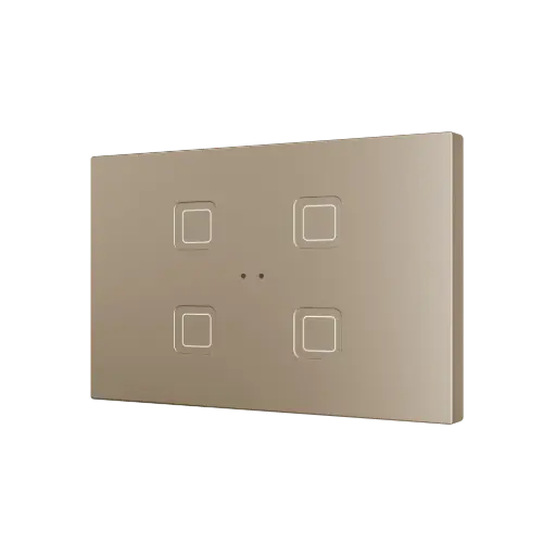 [ZEZVITRXL4C] Zennio Tecla RGB XL X4 (Champagne)