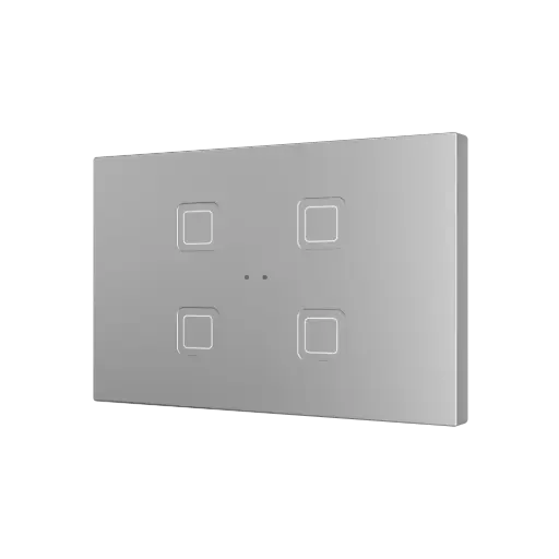 [ZEZVITRXL4S] Zennio Tecla RGB XL X4 (Zilver)