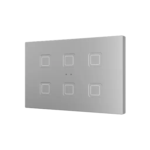 [ZEZVITRXL6S] Zennio Tecla RGB XL X6 (Argent)