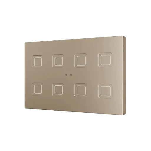 [ZEZVITRXL8C] Zennio Tecla RGB XL X8 (Champagne)