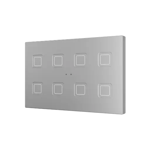 [ZEZVITRXL8S] Zennio Tecla RGB XL X8 (Zilver)