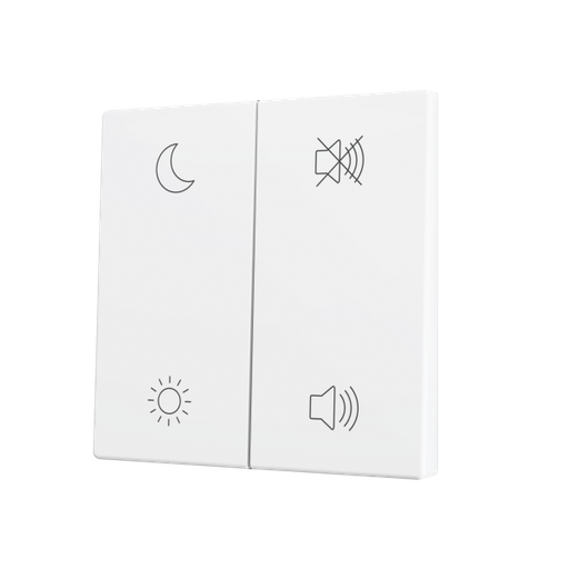 [ZEZS70CSOFT24MWC] Zennio ZS70 - Dubbele toets (op/neer) voor KNX Soft drukknop - Custom (Mat wit) - Vanaf 100 stuks