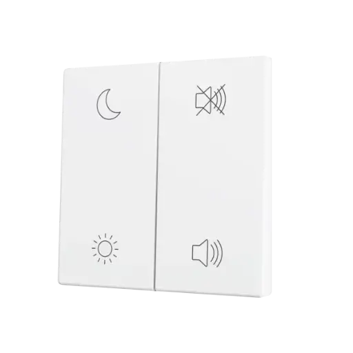 [ZEZS70CSOFT24MWC] Zennio ZS70 - Dubbele toets (op/neer) voor KNX Soft drukknop - Custom (Mat wit) - Vanaf 100 stuks