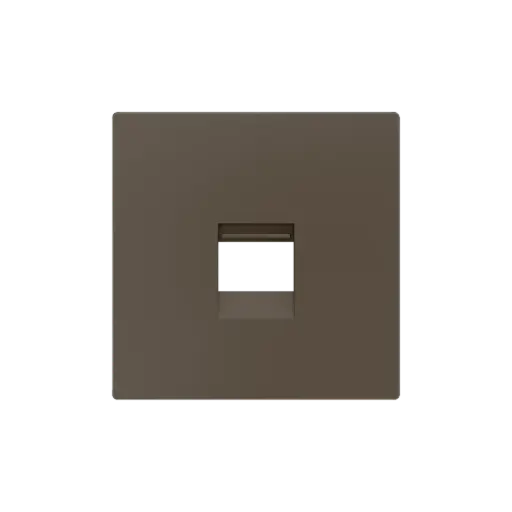 [ZE830001203] Zennio ZS55 - Centraalplaat voor enkele RJ45 connector (Mokka) - VPE=10