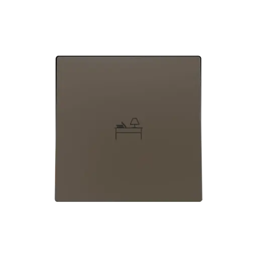 [ZE830004203] Zennio ZS55 - Enkele schakelaarafdekking met custom print (Mokka) - Vanaf 100 stuks