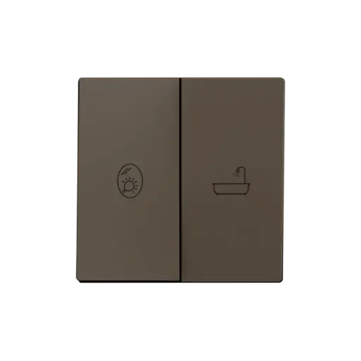 [ZE830004403] Zennio ZS55 - Bouton-poussoir double avec impression personnalisée (Moka)