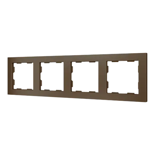 [ZE980000403] Zennio ZS55 - Afdekraam 4M (Mokka) - VPE=10