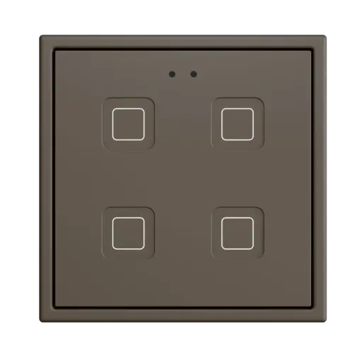 [ZEZVITR70X4M] Zennio Tecla RGB 70 X4 (Moka)