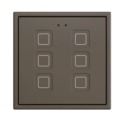 [ZEZVITR70X6M] Zennio Tecla RGB 70 X6 (Moka)