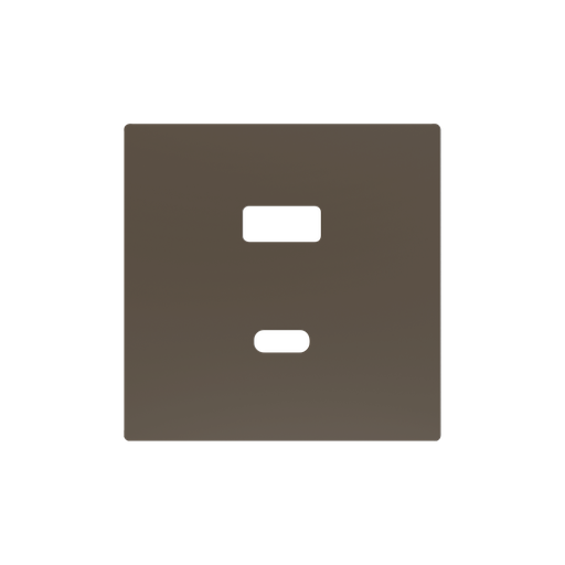 [ZEZS55C2UCAM] Zennio ZS55 - USB-C+A centraalplaat (Mokka)