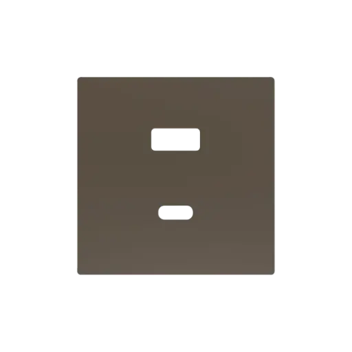 [ZEZS55C2UCAM] Zennio ZS55 - USB-C+A centraalplaat (Mokka)