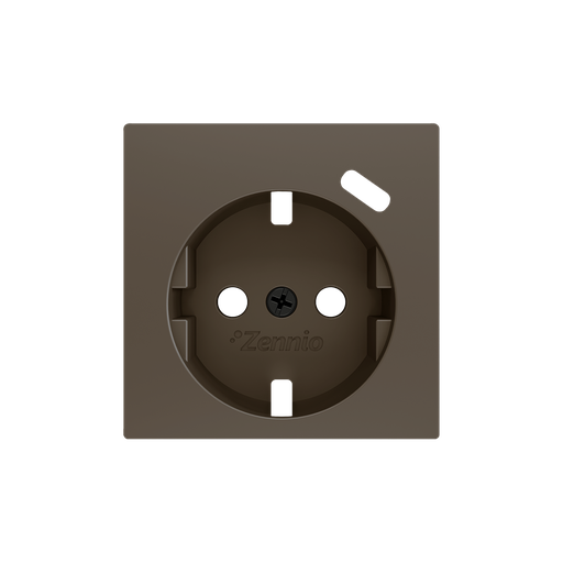 [ZEZS55CSC1USM] Zennio ZS55 - Cache pour base de prise Schuko avec USB C 55x55 mm (Moka)