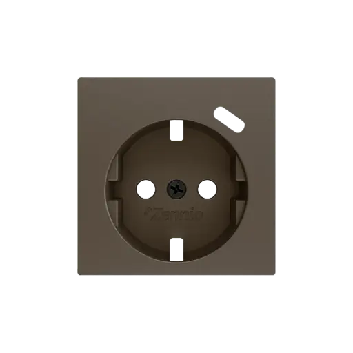 [ZEZS55CSC1USM] Zennio ZS55 - Centraalplaat 55x55mm voor schuko stopcontact met USB C (Mokka)