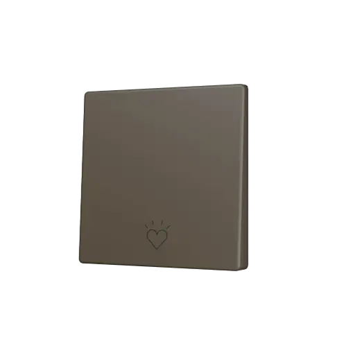 [ZEZS55CSOFT11MC] Zennio ZS55 - Enkelvoudige toets (neerwaarts) voor KNX Soft drukknop - Custom (Mokka) - Vanaf 100 stuks