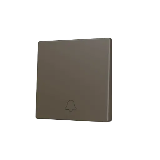[ZEZS55CSOFT11DM] Zennio ZS55 - Touche simple (appui en bas) pour bouton poussoir KNX Soft - Icône de sonnette (Moka)