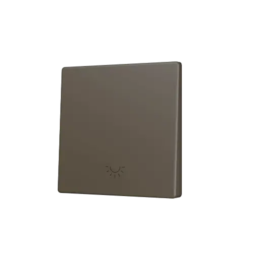 [ZEZS55CSOFT11LM] Zennio ZS55 - Touche simple (appui en bas) pour bouton poussoir KNX Soft - Icône de lumière (Moka)
