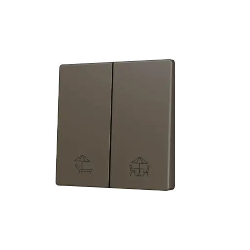 [ZEZS55CSOFT22MC] Zennio ZS55 - Dubbele toets (neerwaarts) voor KNX Soft drukknop - Custom (Mokka) - Vanaf 100 stuks