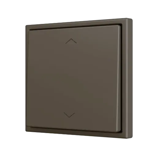 [ZEZS701PB2SHM] Zennio ZS70 - Soft drukknop - enkel 2-v - rolluik icoon (Mokka)