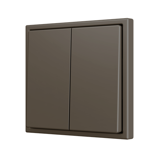 [ZEZS702PB2M] Zennio ZS70 - Bouton poussoir Soft - doublel 2-v (Moka) - VPE=10