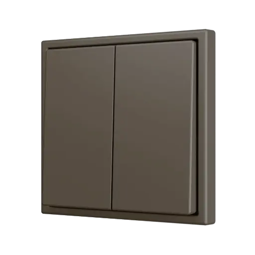 [ZEZS702PB4M] Zennio ZS70 - Soft drukknop - dubbel 4-v (Mokka)