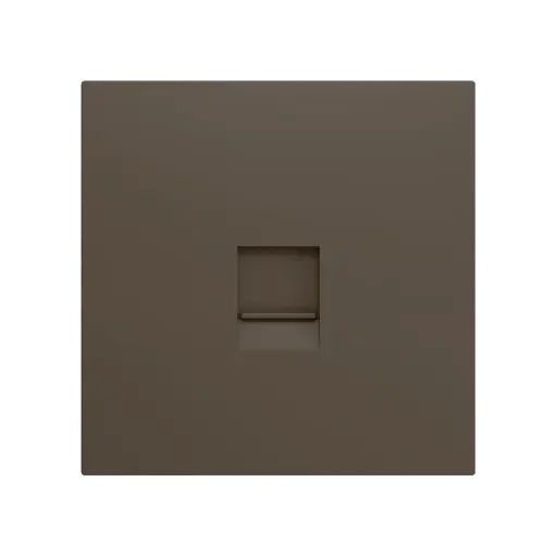 [ZEZS70C145M] Zennio ZS70 - Centraalplaat voor enkele RJ45 connector (Moka)