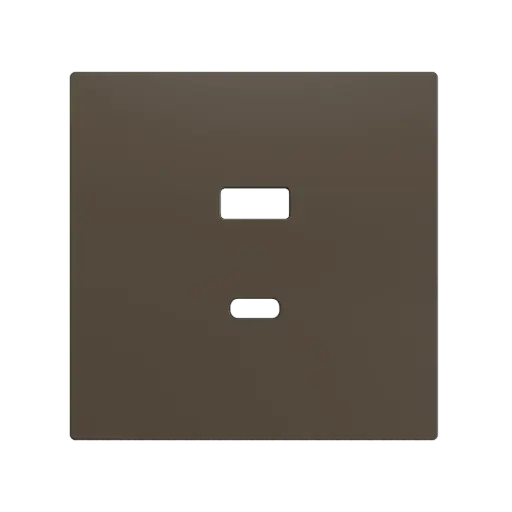 [ZEZS70C2UCAM] Zennio ZS70 - USB C+A centraalplaat (Moka)