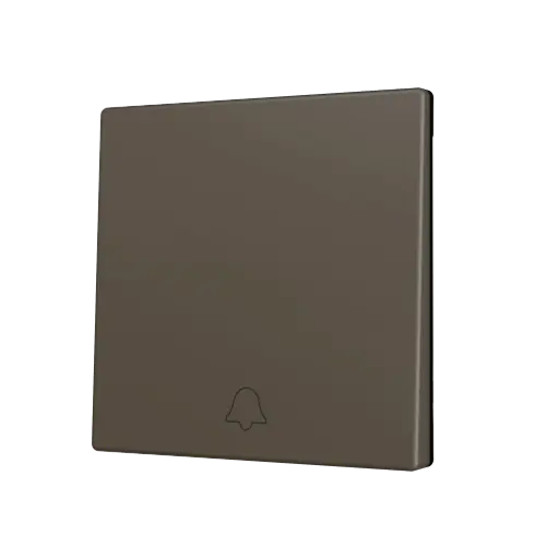 [ZEZS70CSOFT11DM] Zennio ZS70 - Touche simple (appui en bas) pour bouton poussoir KNX Soft - Icône de sonnette (Moka)