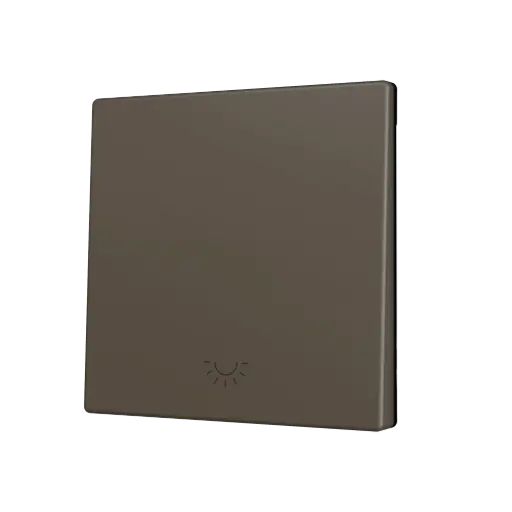 [ZEZS70CSOFT11LM] Zennio ZS70 - Touche simple (appui en bas) pour bouton poussoir KNX Soft - Icône de lumière (Moka)