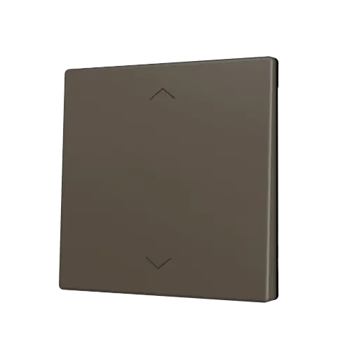 [ZEZS70CSOFT12SHM] Zennio ZS70 - Enkelvoudige toets (op/neer) voor KNX Soft drukknop - Rolluik icoon (Mokka)
