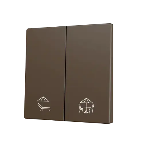 [ZEZS70CSOFT22MC] Zennio ZS70 - Dubbele toets (neerwaarts) voor KNX Soft drukknop - Custom (Mokka) - Vanaf 100 stuks