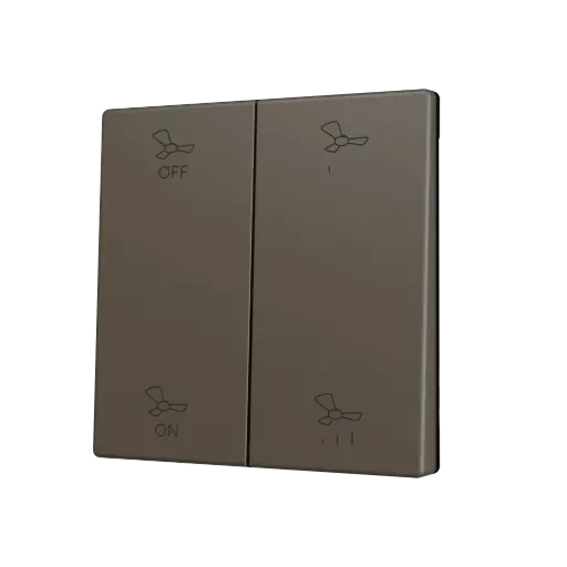 [ZEZS70CSOFT24MC] Zennio ZS70 - Dubbele toets (op/neer) voor KNX Soft drukknop - Custom (Mokka) - Vanaf 100 stuks