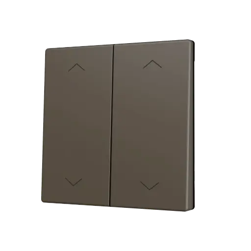 [ZEZS70CSOFT24SHM] Zennio ZS70 - Dubbele toets (op/neer) voor KNX Soft drukknop - Rolluik icoon (Mokka)