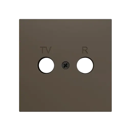 [ZEZS70CTVRM] Zennio ZS70 - TV-R centraalplaat (Moka)