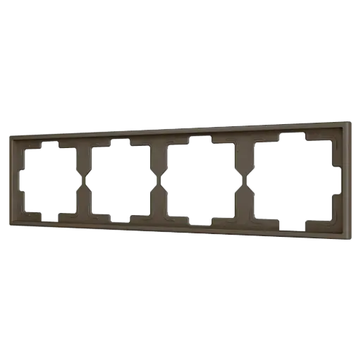 [ZEZS70FM4M] Zennio ZS70 - Plaque de recouvrement 4M (Moka)